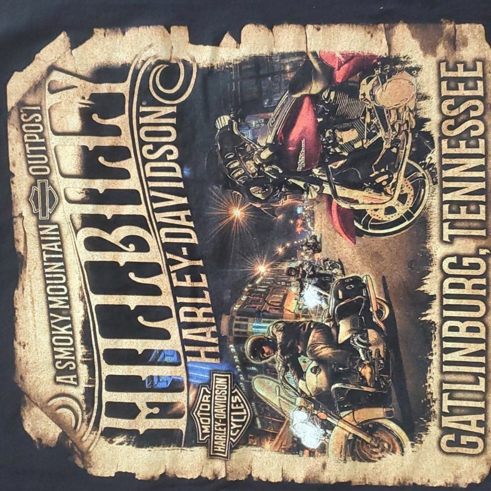 "Harley Davidson Motor Cycles" black tee shirt size X-Large